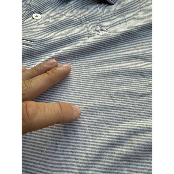 Rhoback Polo Shirt Mens Gray Golf Performance Stretch Striped XXXL 3xl - Picture 4 of 4